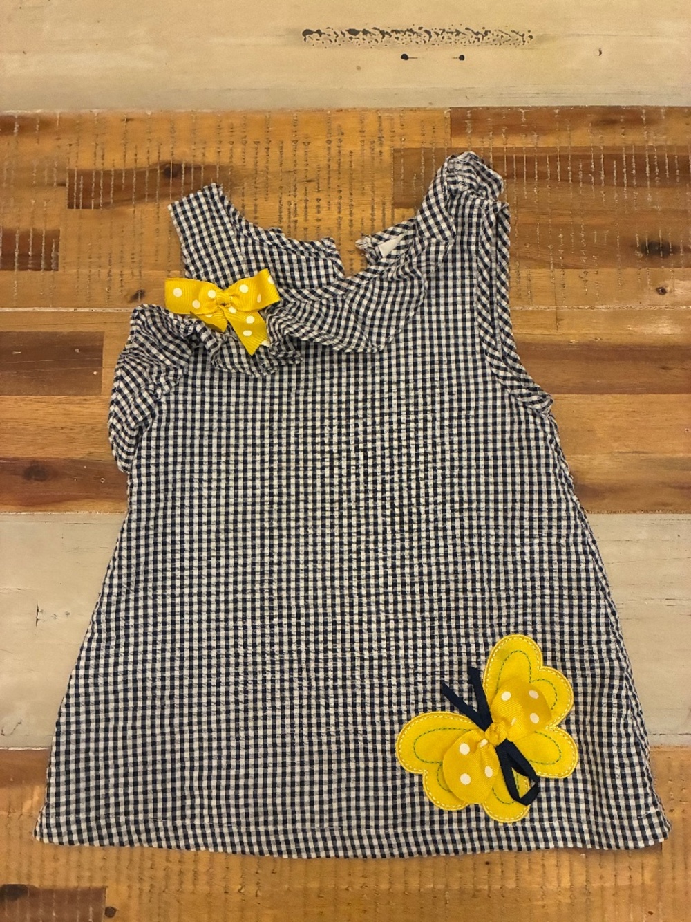 Cute gingham butterfly dress